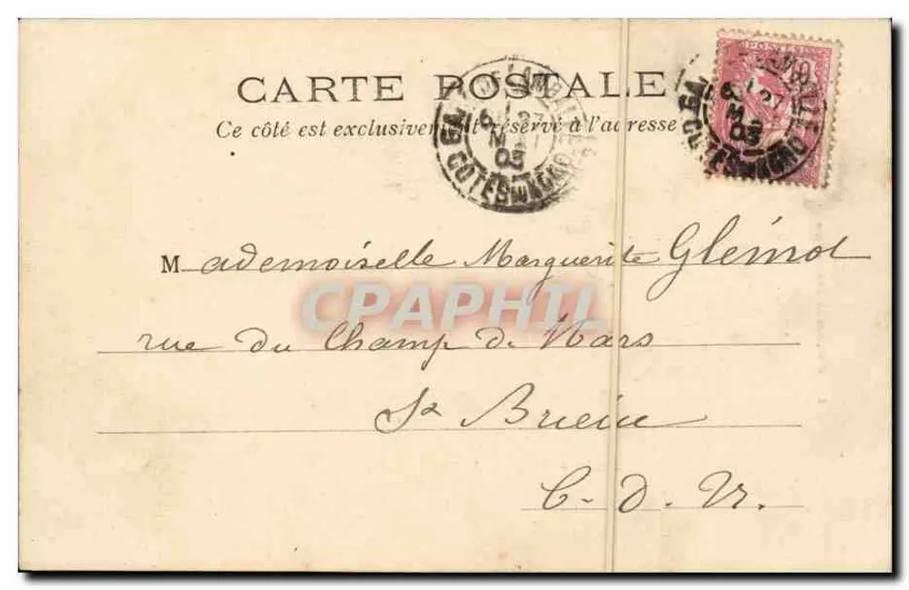 Paris — Palácio da Justiça — L. J. & Cie, edição Paris - Verso