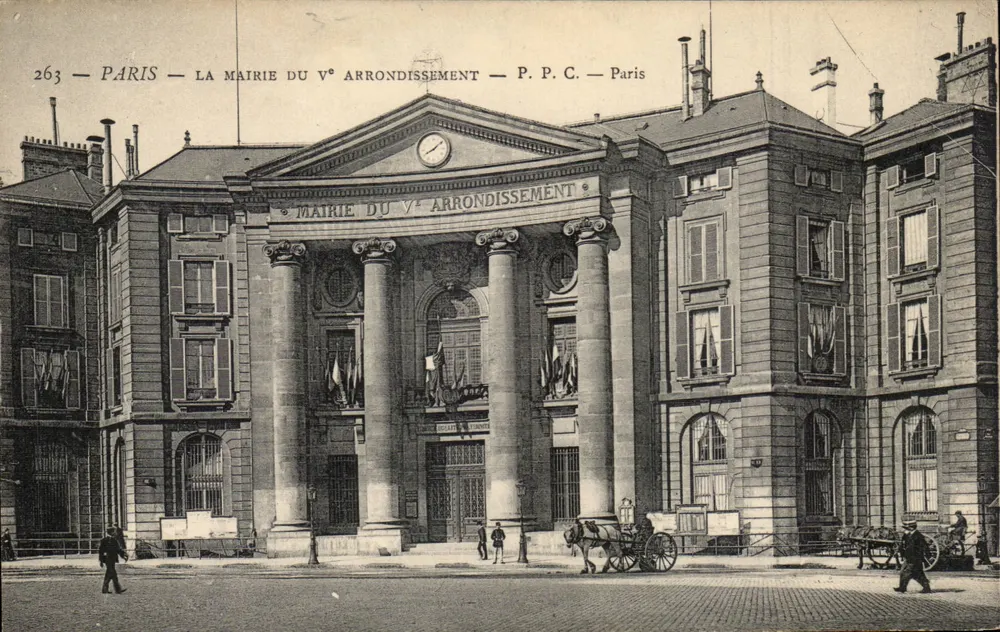 Paryż — Mairie 5. Arrondissement — P. P. C. Paris - Awers