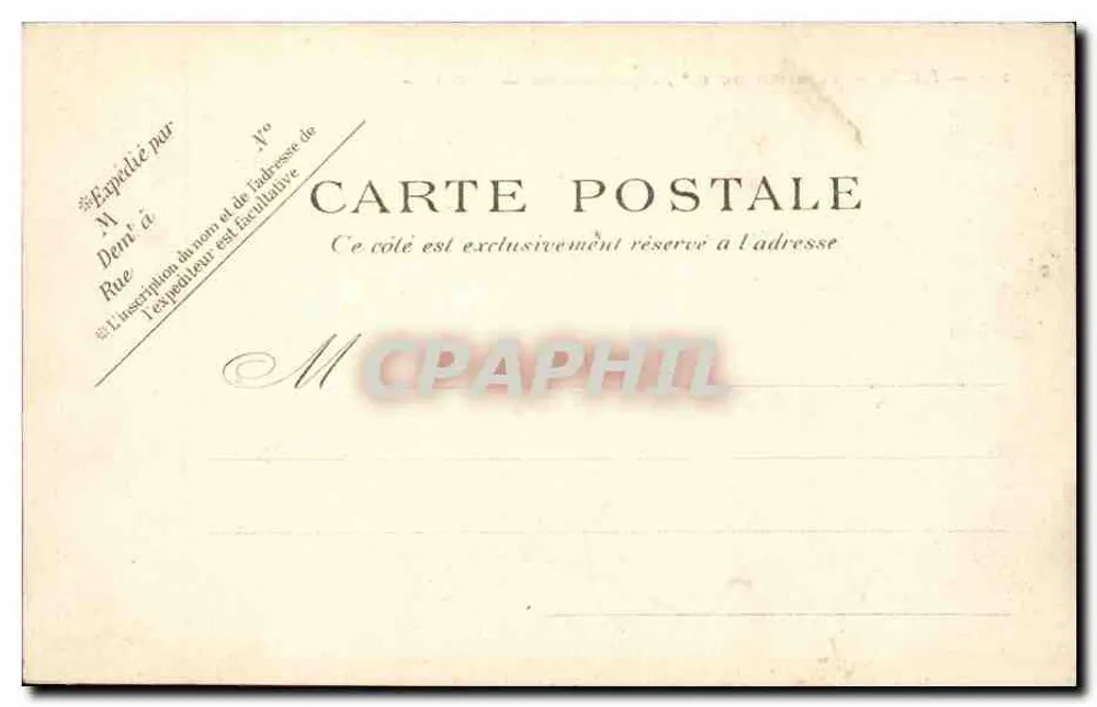 Paris — A prefeitura do 3º arrondissement — P.P.C. Paris - Verso