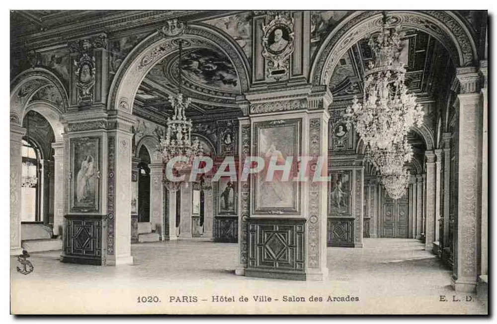Paris – Rathaus – Salon des Arcades — E. L. D. n° 1020 - Vorderseite