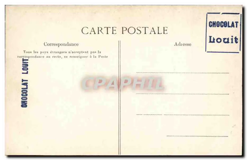 Paris – Rathaus – Salon des Arcades — E. L. D. n° 1020 - Rückseite