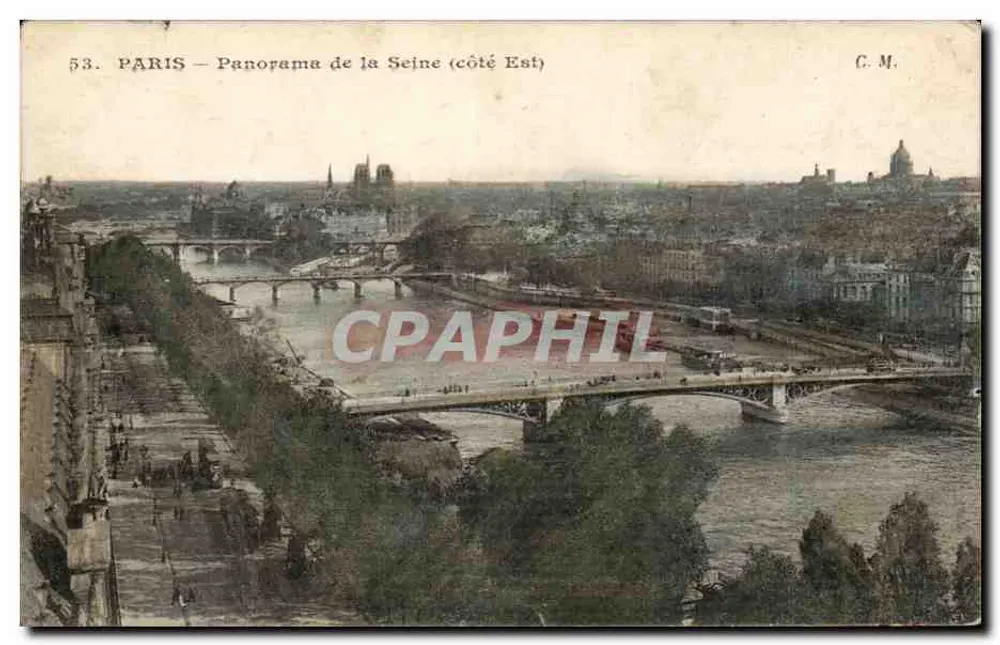 PARIS — Panorama da Seine (lado Leste) — C.M. n°53 - Frente