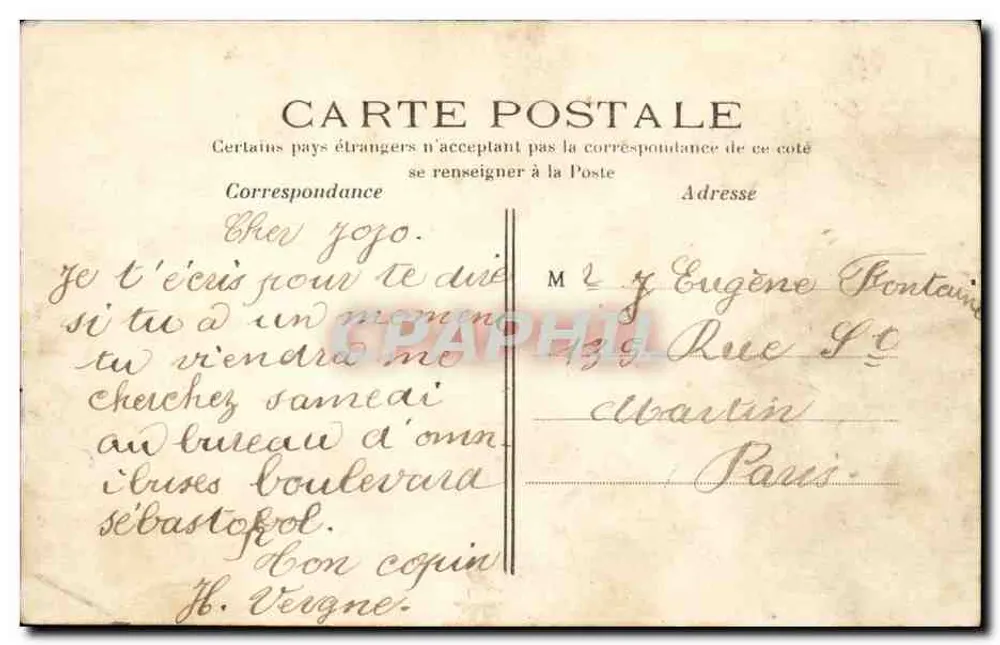 PARIS — Panorama da Seine (lado Leste) — C.M. n°53 - Verso