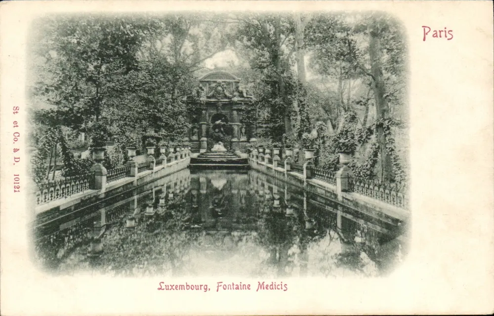 Luxembourg, Fontaine Médicis — Paris — St et Co. & D. n° 10121 - Vorderseite