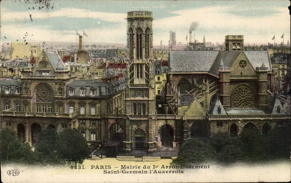Paris – Rathaus des 1. Arrondissements Saint-Germain-l'Auxerrois — Verlag E.D. n°4231 - Vorderseite