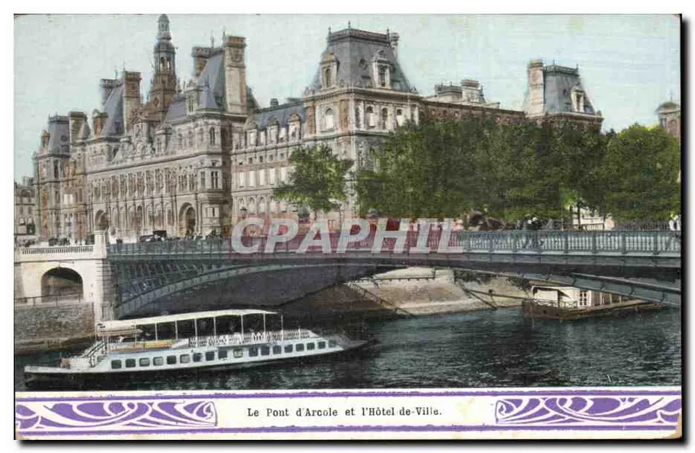 Der Pont d'Arcole und das Rathaus - Paris - Verlag nicht sichtbar - Vorderseite