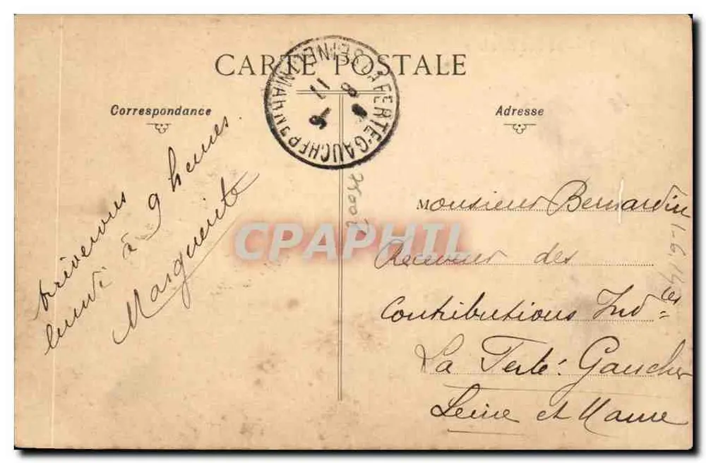 PARIS — O Pequeno Palácio — editor desconhecido, número de série não visível - Verso