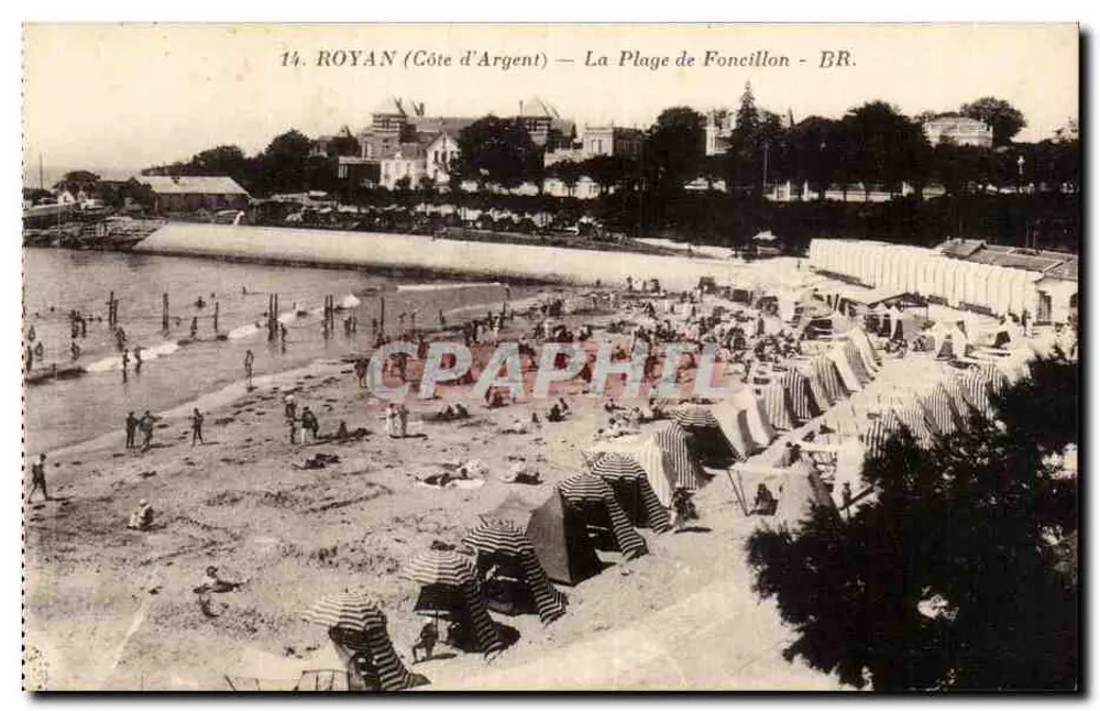 Royan (Côte d'Argent) — A Praia de Foncillon — BR. - Frente