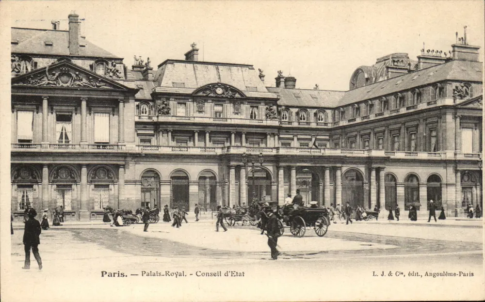 Paris. — Palácio-Royal. — Conselho de Estado — L. J. & Cie, editora, Angoulême-Paris - Frente