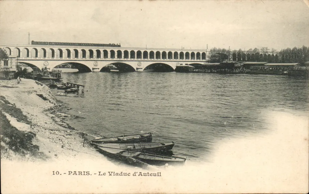 Paris — O Viaduto de Auteuil — editor não identificado, n° de série 10 - Frente