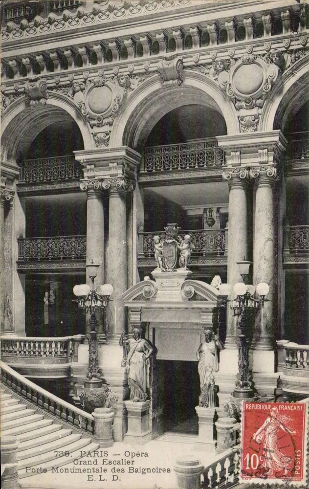 Paris — Opernhaus — Großer Treppenaufgang der Bäder — E.L.D. - Vorderseite