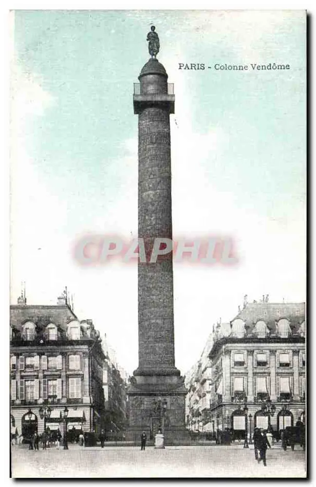 Paris - Coluna Vendôme — vista panorâmica — editor desconhecido - Frente