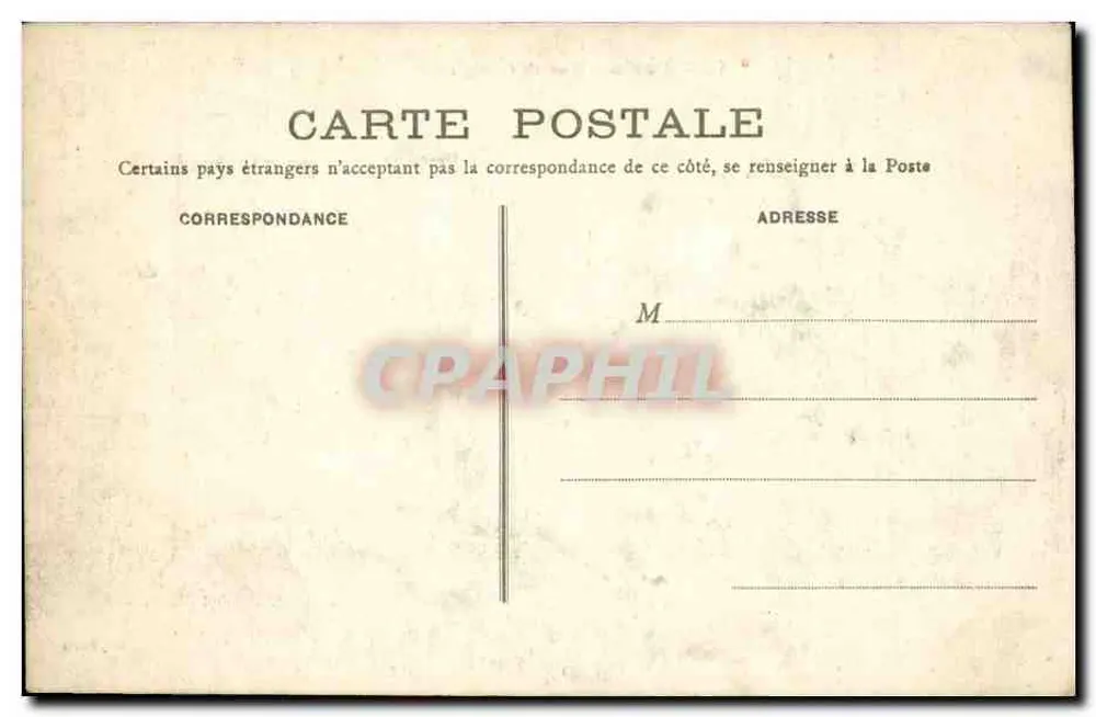 Paryż - Rue de Castiglione — widok ulicy z samochodami i pieszymi — E.R., Paryż, nr 15 - Rewers