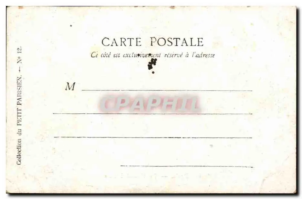 Paryż — Wielki Pałac — kolekcja PETIT PARISIEN, nr 12 - Rewers