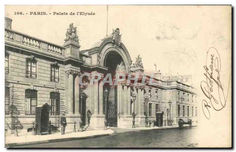 Paris - Palácio do Élysée — R. Godfroy, n° 106 - Frente