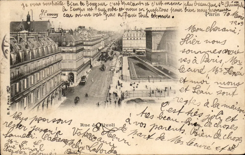 Rue de Rivoli — Paris — B.F. Paris, número de série não visível - Frente