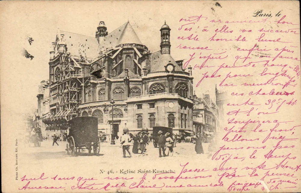 Paris — Igreja de São Kustache — Foto Ch. Bovarr, Paris, N° 46 - Frente