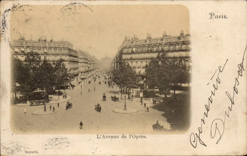 A Avenida da Ópera — Paris — Générevière-Dubosset - Frente