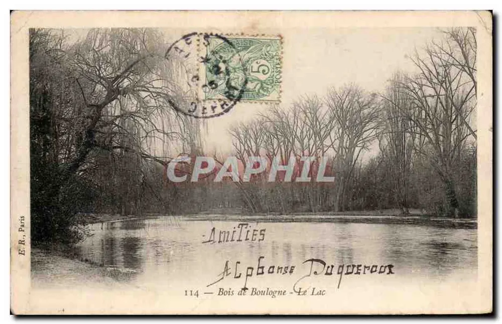 Bois de Boulogne - Le Luc — AmiTiés — Editor E.R., Paris, n°114 - Frente