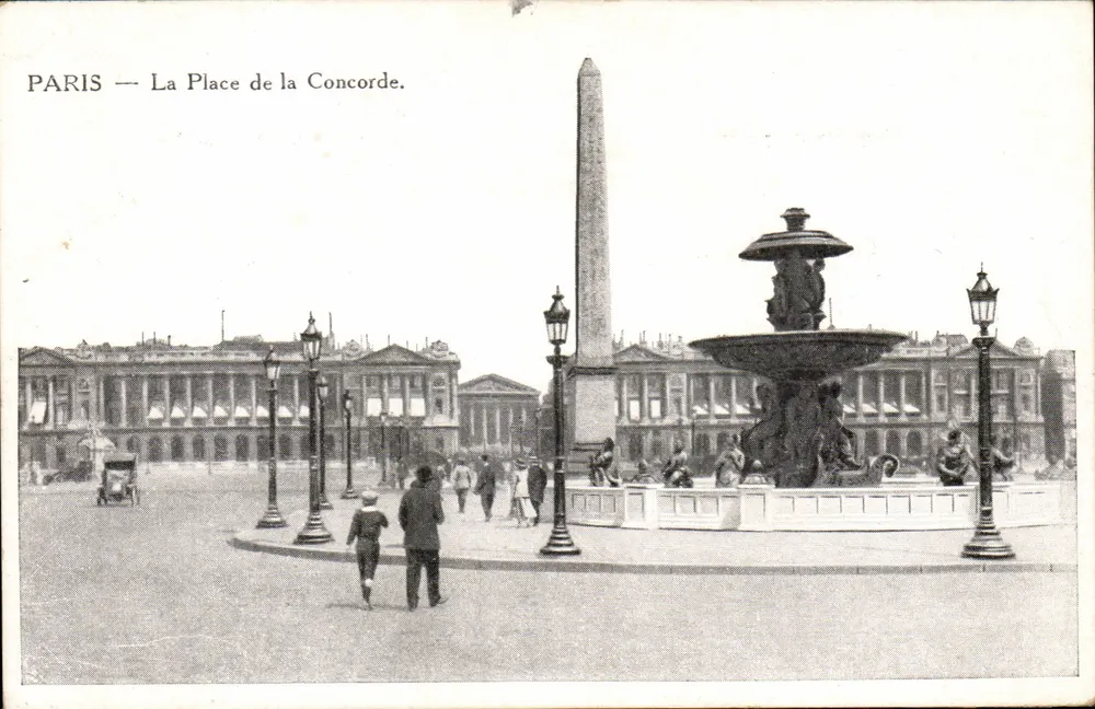 PARIS — A Praça da Concórdia — editor não identificado - Frente
