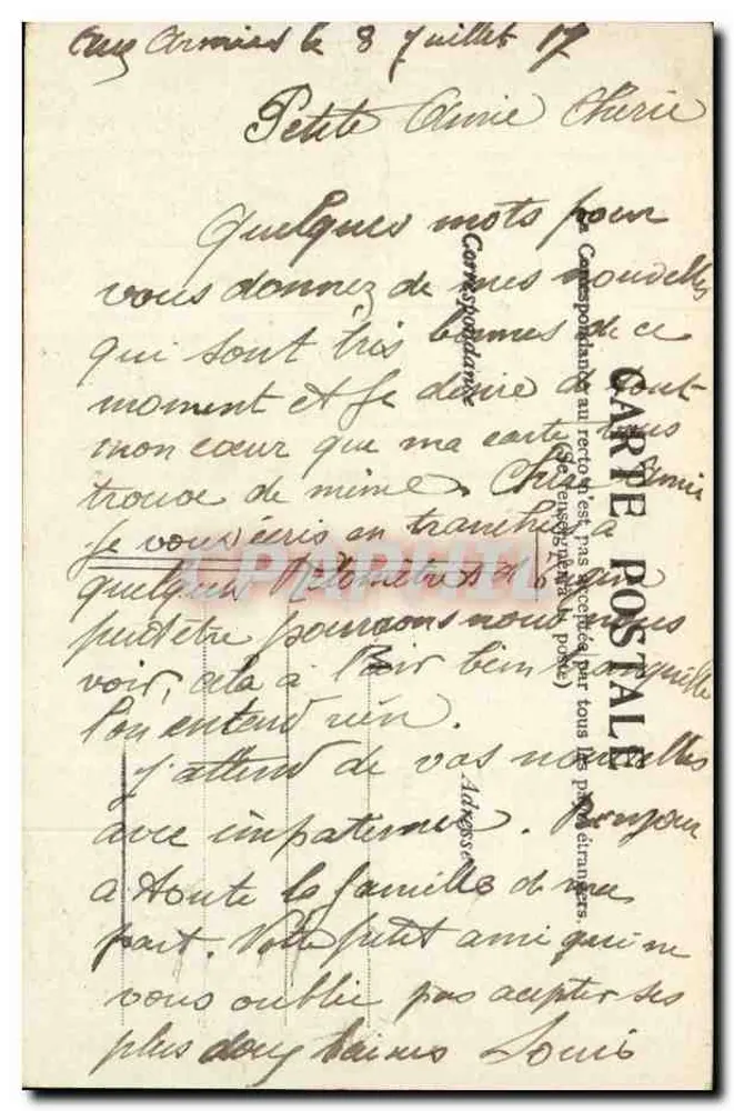 PARIS — A Praça da Concórdia — editor não identificado - Verso