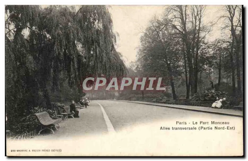 Paris - Le Parc Monceau - Transversale Allee (Nordosten) — Verleger SIMI-BROMURE A. KREGER FRÈRES (DEPÔTÉ) - Vorderseite