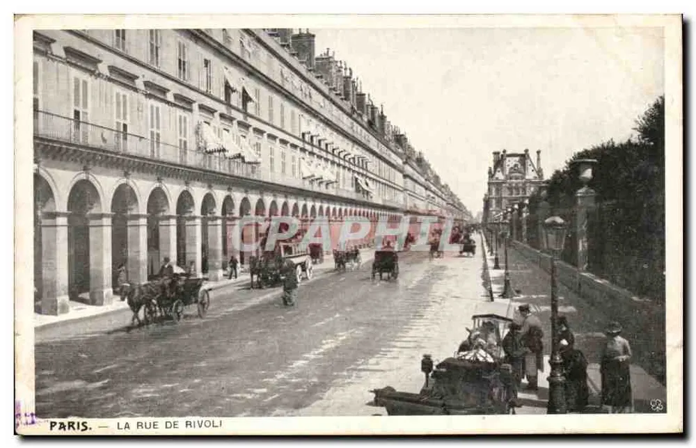Paris — A Rue de Rivoli — Imprensa Parisiense - Frente