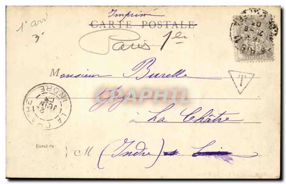 Paris — A Rue de Rivoli — Imprensa Parisiense - Verso
