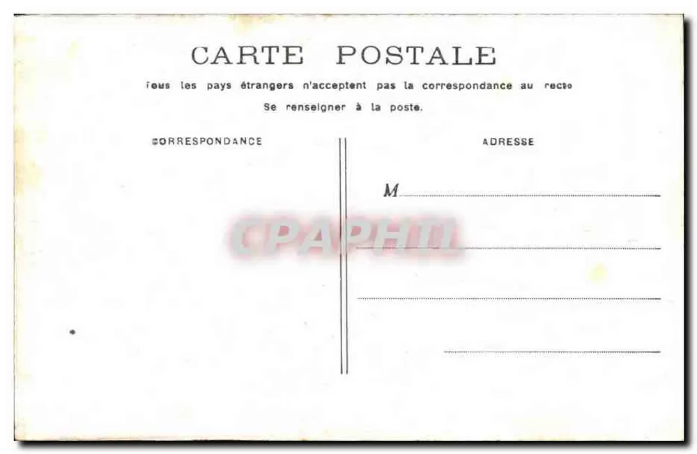 Paris — A Santa Capela — vista do edifício e da praça com carruagem — editor não identificado - Verso