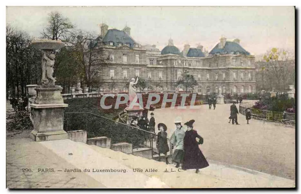 Paris — Luxembourg-Garten. Ein Weg. J.L.C. Nr. 296 - Vorderseite