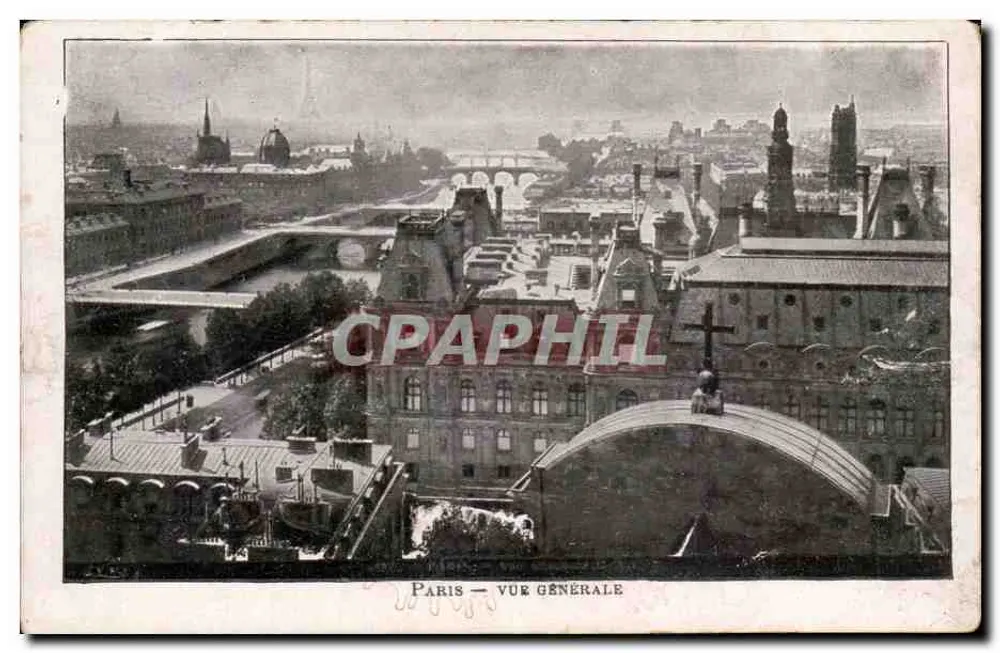 Paris — Vista Geral — Editor Éditions de la Carte Postale - Frente
