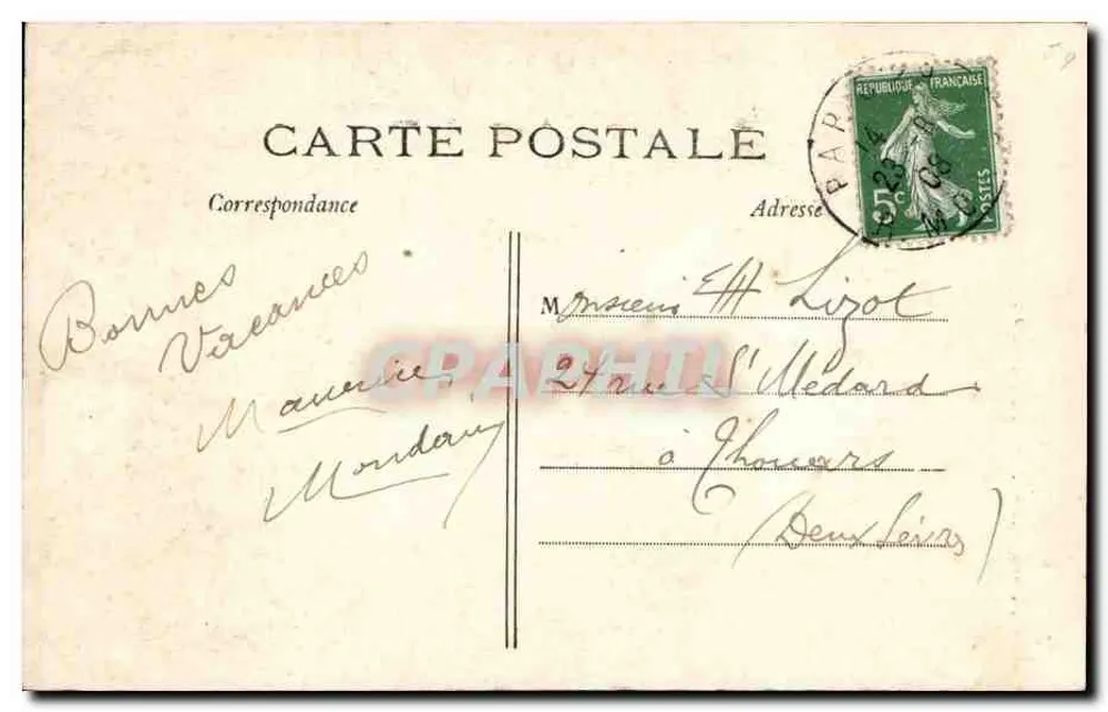 PARIS — Jardin des Plantes — Die Gorillas — J.H. n° 867 - Rückseite
