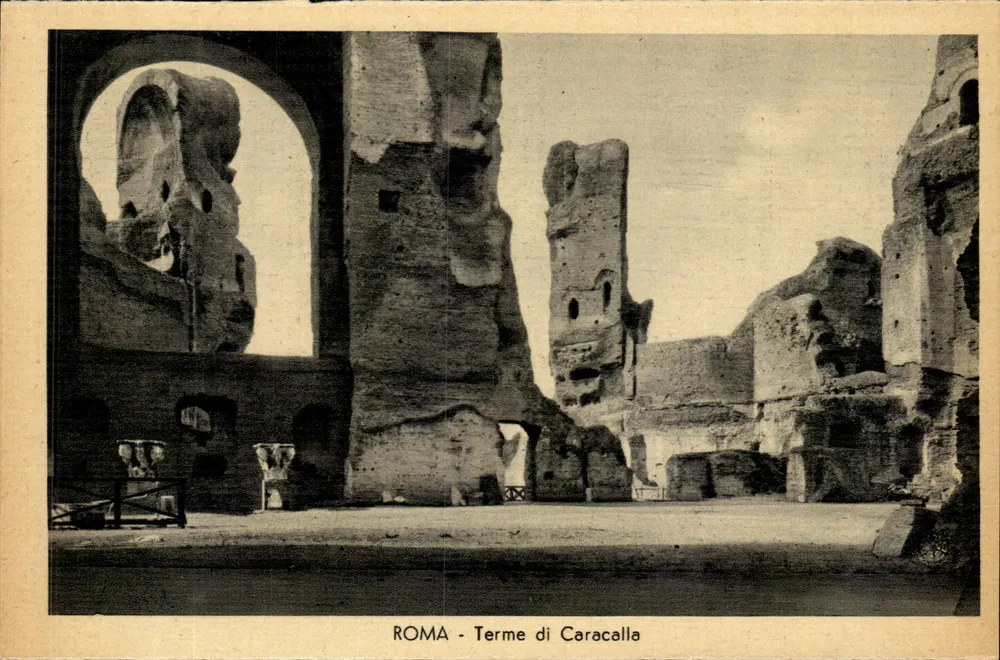 Rom - Caracalla-Bäder — Ruinen der imperialen Bäder - Vorderseite