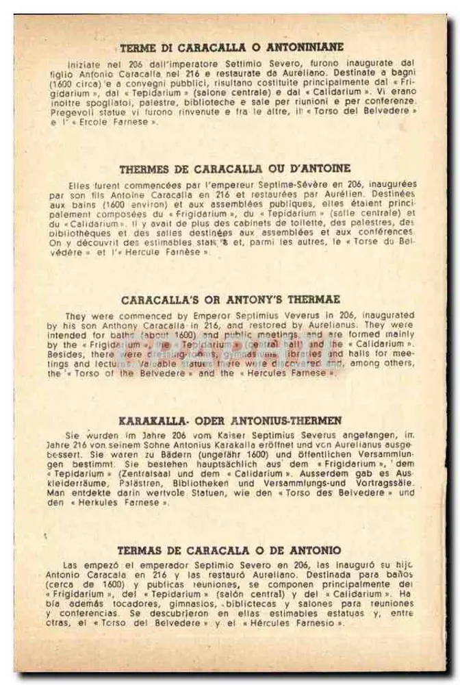 Rom - Caracalla-Bäder — Ruinen der imperialen Bäder - Rückseite