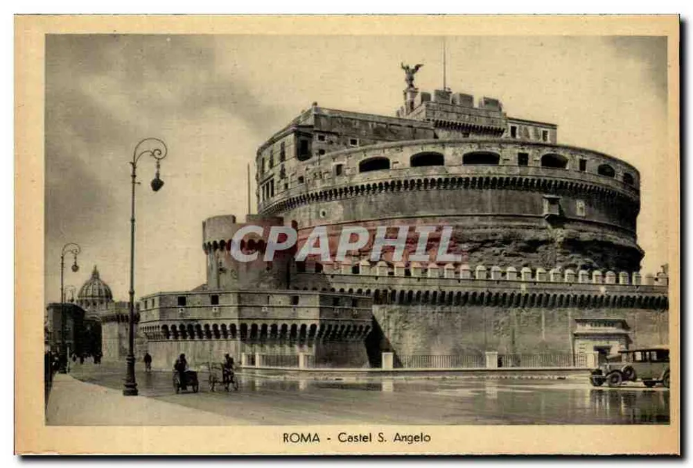 Rom - Castel S. Angelo — Ansicht mit dem Ponte Elio im Hintergrund — Seriennummer nicht sichtbar - Vorderseite