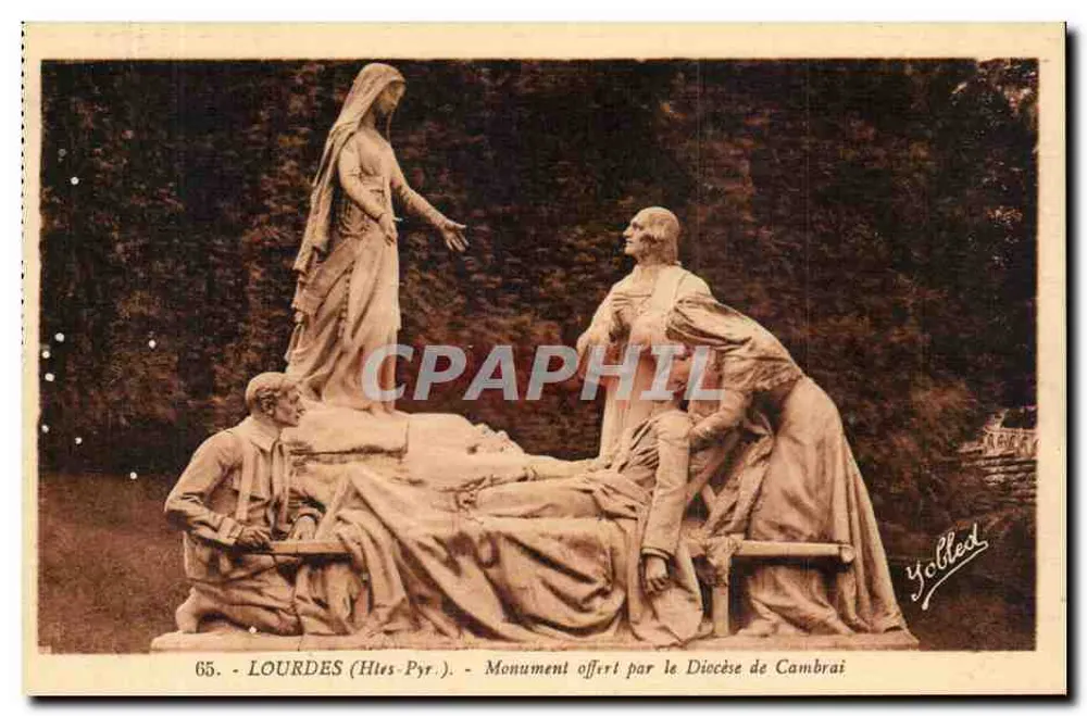 Lourdes (Htes-Pyr.) — Denkmal gespendet vom Bistum Cambrai — Yolled - Vorderseite