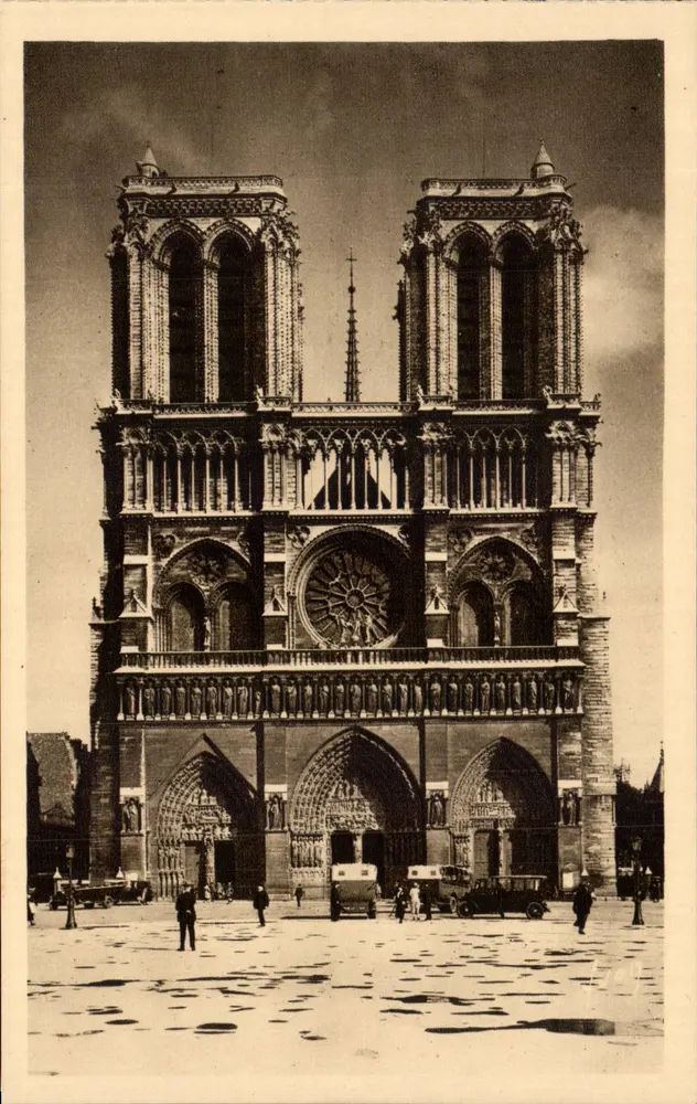 Notre-Dame de Paris — fasada — Les Éditions d'Art VON, Paryż - Awers