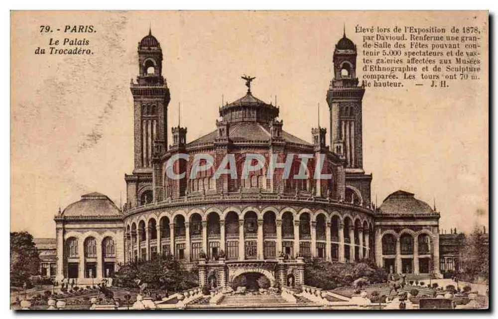 O Palácio do Trocadéro — Paris — editor L. Boisson, 50, rue du Temple, Paris - Frente