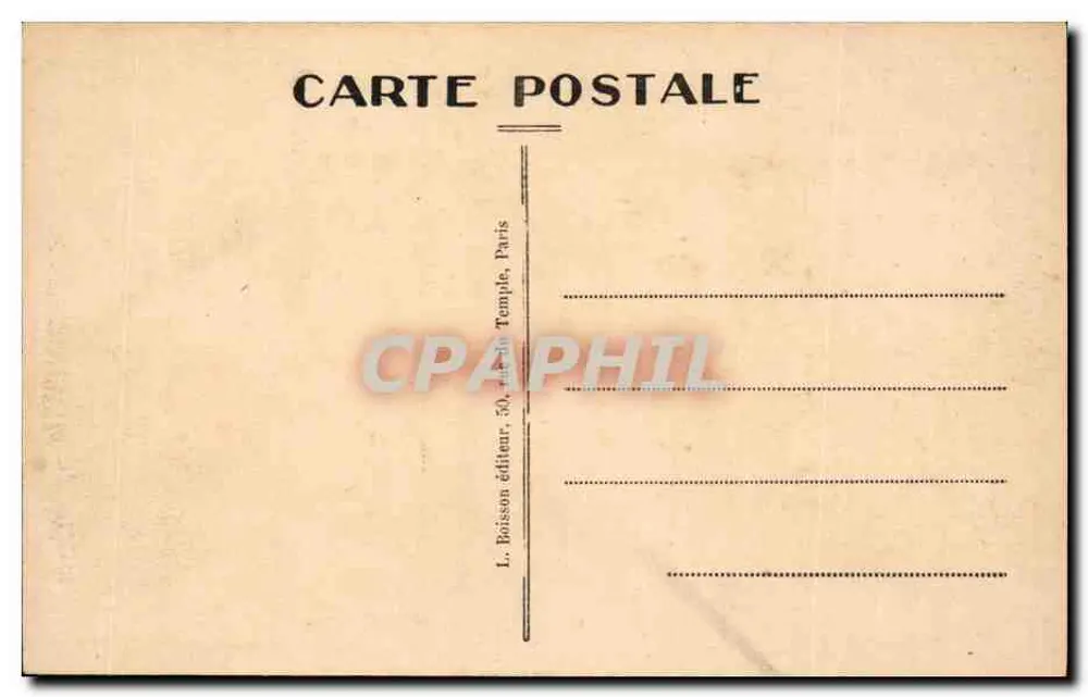 O Palácio do Trocadéro — Paris — editor L. Boisson, 50, rue du Temple, Paris - Verso