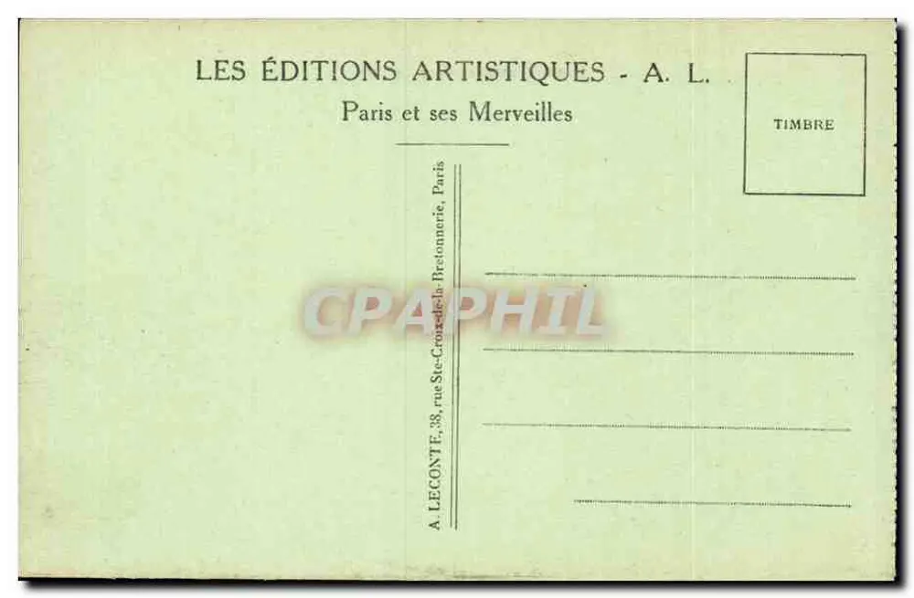 Paris - Place de la Bastille, Colonne de Juillet - A. L. - Rückseite