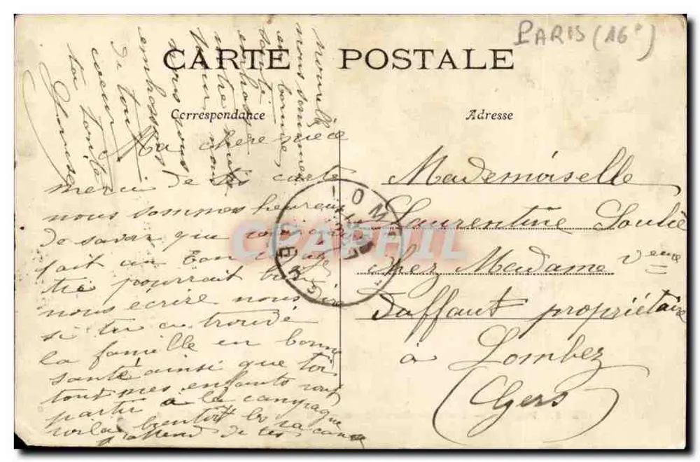 Paris — Bois de Boulogne — Spitze des großen Sees — C.M. — Nr. 321 - Rückseite