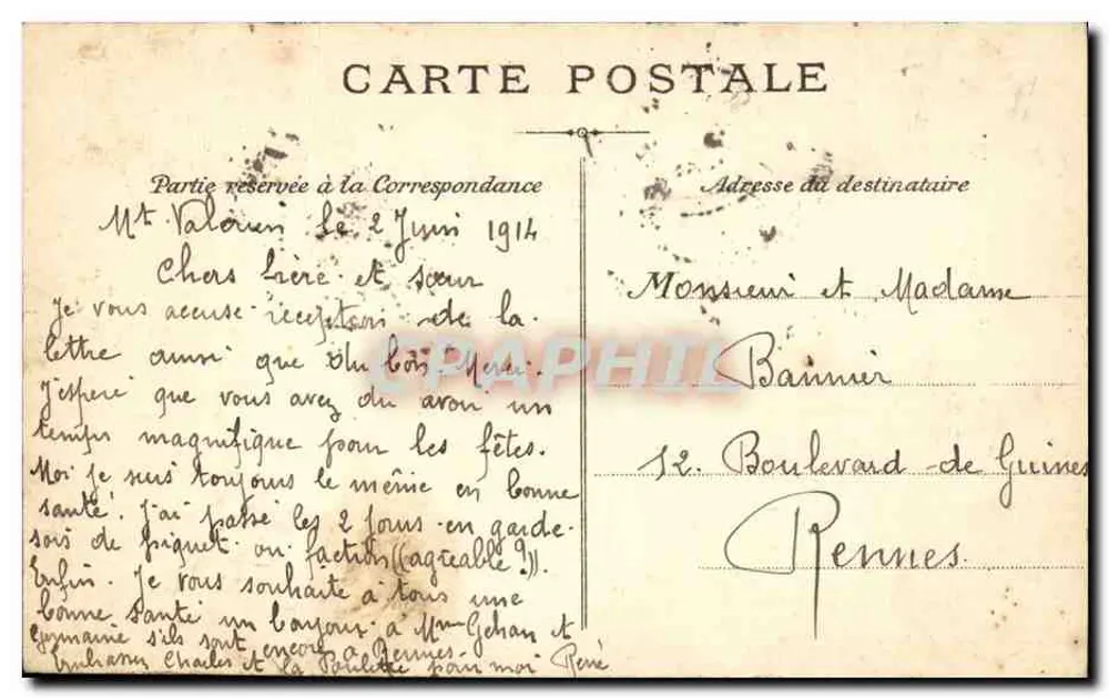 Paris — A Torre Saint-Jacques — Editor não identificado, número de série não visível - Verso
