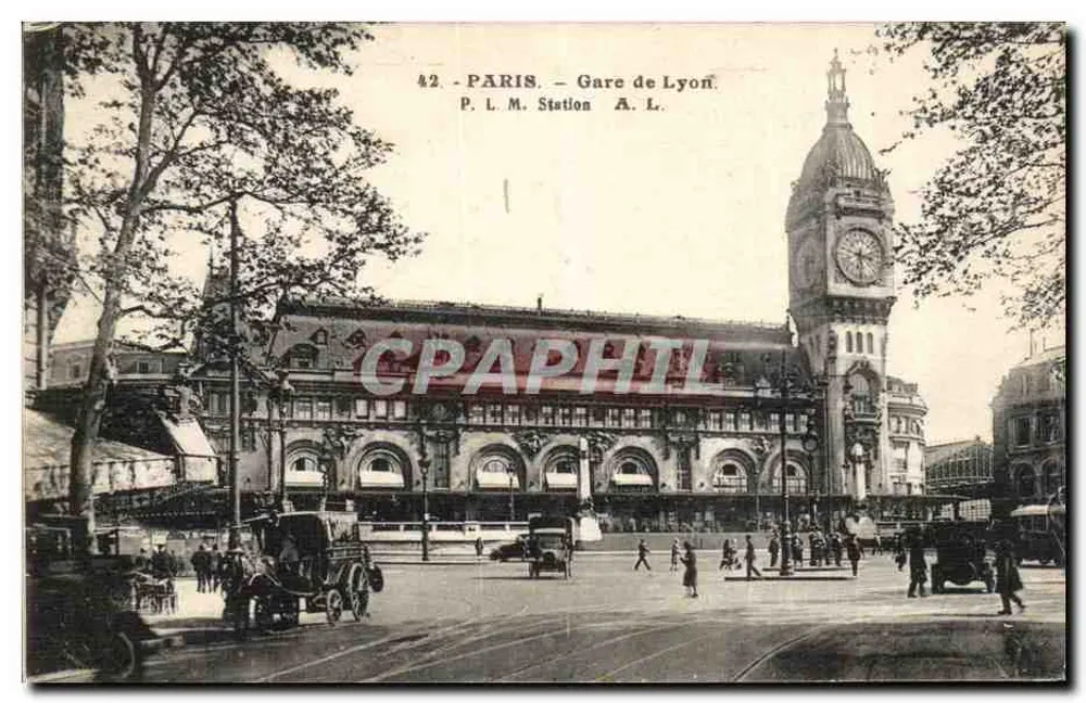 Paris - Estação de Lyon — P.L.M. Estação A.L. — n°42 - Frente