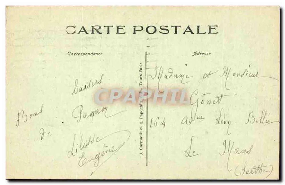 Paris - Die Gare du Nord und der Boulevard Denain — A.P. — Northern railway station - Rückseite