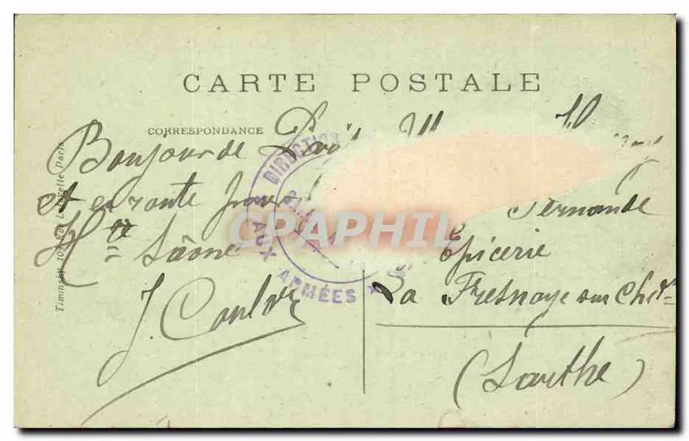Paris — Estação da Est — T. M. K. - Verso