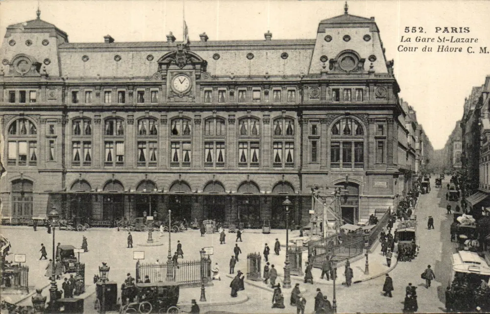 Die St-Lazare-Bahnstation — Cour du Havre — C.M. — n°552 - Vorderseite