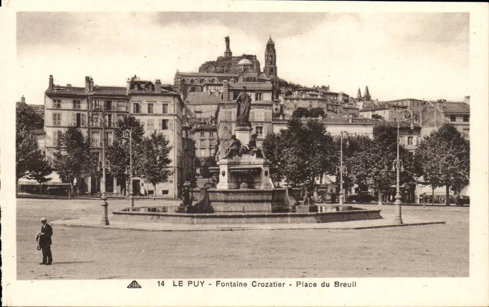Le Puy - Fontaine Crozatier - Place du Breuil — Verleger C. Alsatique des Arts Phénécocaniques, Straßburg - Vorderseite
