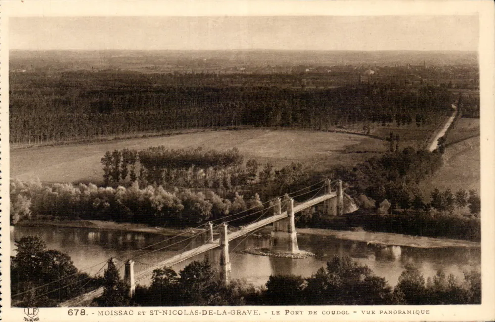 Moissac und St-Nicolas-de-la-Grave — Le Pont de Coudol — Panoramablick — Verlag: Toulouse - Vorderseite