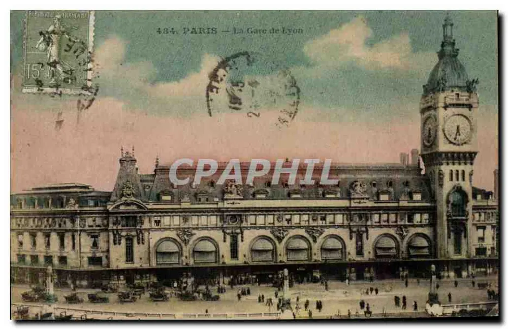 Paris — A Estação de Lyon — Les Éditions Artistiques - LIP - Frente