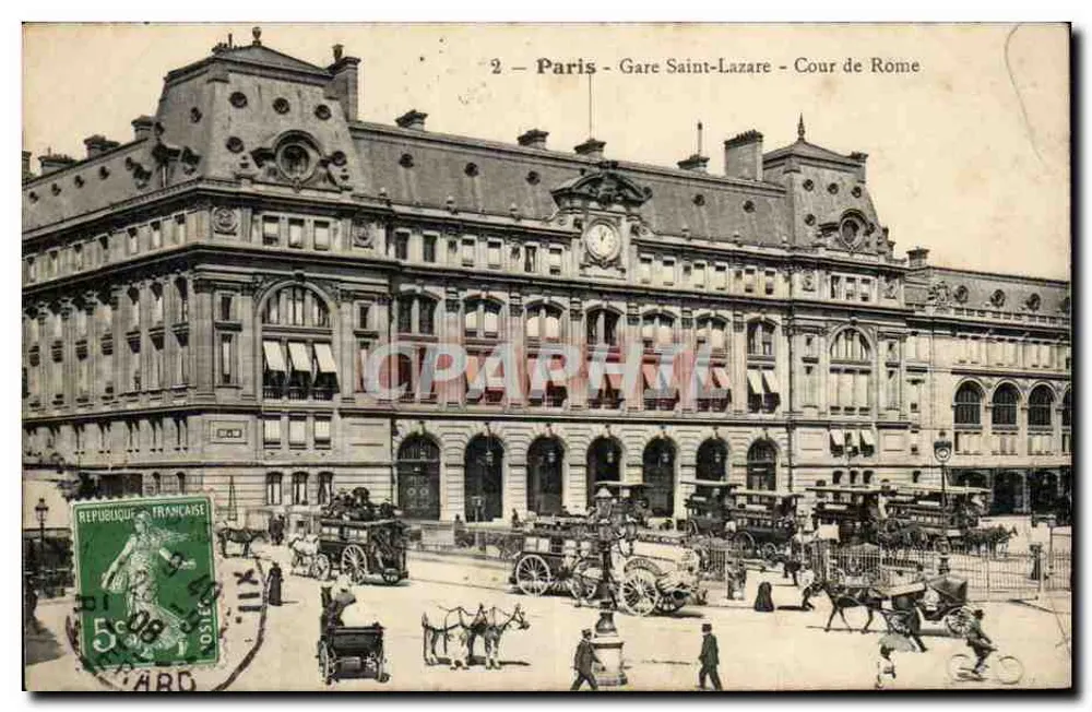 Paris - Bahnhof Saint-Lazare - Cour de Rome — n°2 - Vorderseite